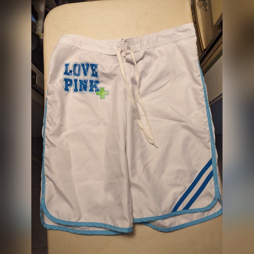 Pink board shorts from Victoria Secret
